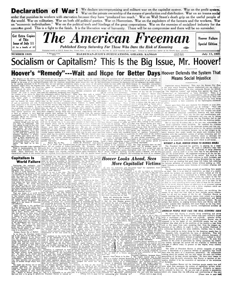 The American Freeman, Number 1858, July 11, 1931